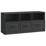 vidaXL Meuble TV avec tiroir Noir 102 x 34 5 x 47 cm Bois d'ingénierie