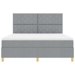vidaXL Lit Box Spring avec Matelas Gris Clair Super King Tissu