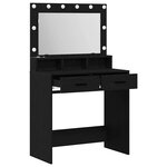 vidaXL Coiffeuse Chêne noir 79 x 41 x 135 cm Bois d'ingénierie
