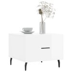 vidaXL Tables basses 2 Pièces blanc brillant 50x50x40cm bois d'ingénierie