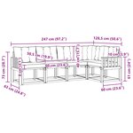 vidaXL Ensemble de canapés d'extérieur 5 pc Blanc et Beige