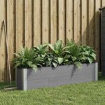 vidaXL Jardinière surélevée Gris 150 x 30 x 36 cm WPC et Aluminium