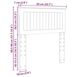 vidaXL Tête de lit avec tête de lit Chêne fumé 80 cm Bois d'ingénierie