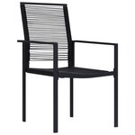 vidaXL Ensemble de Salle à Manger de Jardin 9 Pièces Noir Rattan PVC