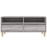 vidaXL Meuble TV sonoma gris 100x34 5x44 5 cm bois d'ingénierie