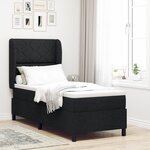 Lit Box Spring vidaXL avec Matelas - Noir - 80x200 cm - Tissu