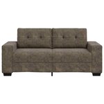 vidaXL Canapé deux places avec coussin Gris foncé Cuir artificiel