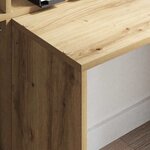 vidaXL Bureau chêne artisanal 138.5 x 55 x 143 cm Bois d'ingénierie
