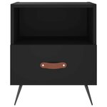 vidaXL Tables de chevet 2 Pièces noir 40x35x47 5 cm bois d’ingénierie