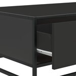 vidaXL Table basse noir 90x57x35 cm bois d'ingénierie et métal