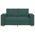 vidaXL Canapé 2 places Vert foncé 120 cm Tissu