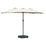 vidaXL Parasol de jardin Couleur sable 385 x 209 x 244 cm tissu