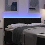vidaXL Tête de lit avec des lumières à LED Réglable Noir 144 cm tissu