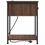 vidaXL Cabinet de chevet 2 Pièces Chêne marron 42 x 41 x 56 cm
