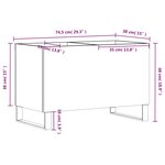 vidaXL Armoire à disques blanc 74 5x38x48 cm bois d'ingénierie