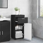 vidaXL Ensemble d'armoire de salle de bain avec tiroir TULUM Noir