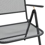 vidaXL Chaises pliables jardin lot de 4 Maille métallique Anthracite