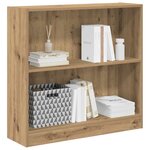 vidaXL Bibliothèque chêne artisanal 80x24x76 cm bois d'ingénierie