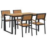 vidaXL Ensemble de salle à manger 5 pièces en bois massif acacia et métal