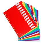 EXACOMPTA Intercalaire en polypropylène, format A4, 12 positions assortis pastel