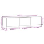 vidaXL Meuble TV avec LED sonoma gris 165x34x40 cm bois d'ingénierie
