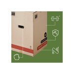 Pack and Move - Lot 30 Cartons Déménagement Premium - 40 X 40 X 60 Cm - Résistance 30 KG - Double Épaisseur - Poignées Renforcées - 2 Adhésifs Offerts