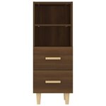 vidaXL Buffet Chêne marron 34 5x34x90 cm Bois d'ingénierie