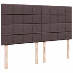 vidaXL Sommier à lattes de lit avec matelas Marron foncé 200x200 cm