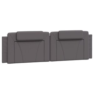 vidaXL Coussin de tête de lit Viana gris 180 cm similicuir