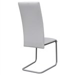 vidaXL Chaises à manger cantilever lot de 4 blanc similicuir
