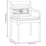 vidaXL Ensemble à manger de jardin avec coussins gris foncé 3 Pièces