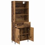 vidaXL Haut Armoire avec tiroir Bois Ancien 69 5 x 34 x 180 cm
