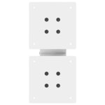 vidaXL Pieds de table basse en forme de X  2 pièces  blanc  30 x (30-31) cm  acier