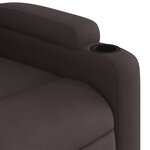 vidaXL Fauteuil inclinable Marron foncé Tissu
