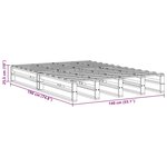 vidaXL Cadre de lit sans matelas blanc 140x190 cm bois de pin massif
