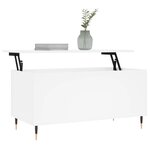 vidaXL Table basse Blanc 90x44 5x45 cm Bois d'ingénierie