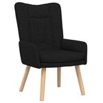 vidaXL fauteuil Noir 63 x 67 x 94 cm Tissu et contreplaqué
