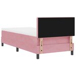 vidaXL Lit à Somier avec Matelas Rose 90x200 cm Velours
