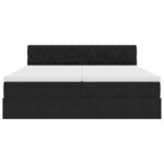 VidaXL Cadre de lit ottoman avec matelas noir 160x200 cm velours