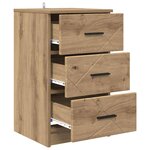 vidaXL Cabinet de chevet avec tiroir chêne artisanal 38 x 38 x 66 cm