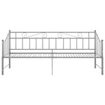 vidaXL Cadre de canapé-lit extensible Gris Métal 90x200 cm