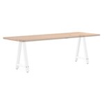 vidaXL Pieds de table à manger en forme de A  2 pièces  blanc  50 x (72-73) cm  acier