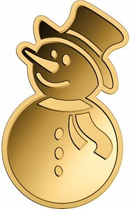 Pièce de monnaie en Or 3000 Francs g 0.031 (1/1000 oz) Millésime Gold Gift SNOWMAN 1/1000
