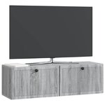 vidaXL Meuble TV mural Sonoma gris 98 x 31 x 30 cm Bois d'ingénierie