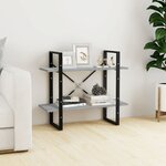 vidaXL Bibliothèque 2 niveaux Sonoma gris 80x30x70cm Bois d'ingénierie