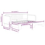 vidaXL Lit de jour avec lit gigogne gris clair 90x190 cm velours