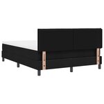 vidaXL Lit à ressorts avec tête de lit Noir 160 x 200 cm tissu