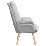 vidaXL Fauteuil relaxant Gris nuage 69 x 74 x 93 cm tissu