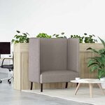 vidaXL Canapé à Haut Dossier Taupe 109 x 56 x 121 cm tissu