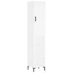 vidaXL Buffet haut Blanc 34 5x34x180 cm Bois d'ingénierie